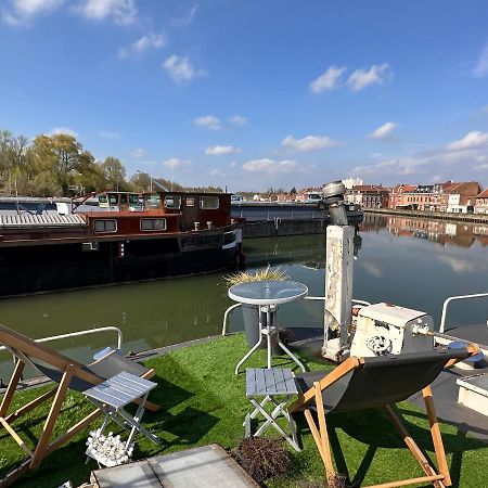 Appartement marinier dans Péniche Louise Michel Douai Esterno foto